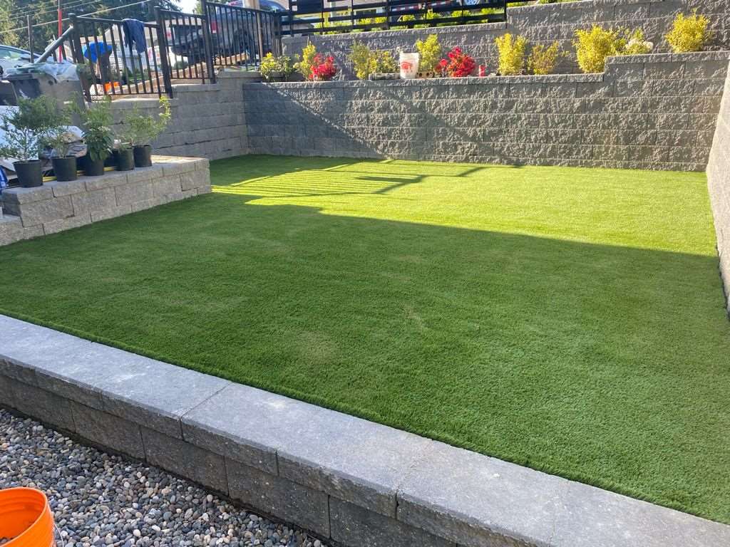 artificial graa in home backyard