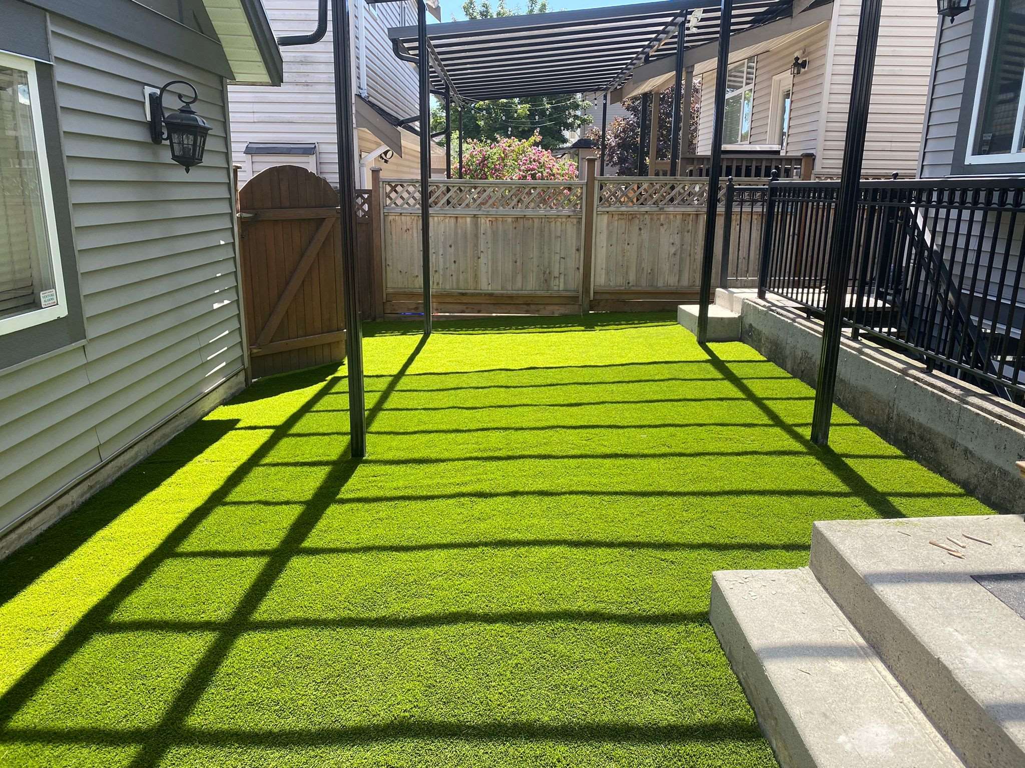blocks and turf installation
